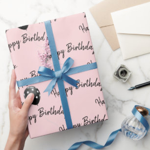 Papel De Regalo Feliz cumpleaños Polka Dot Globos