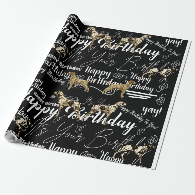 PAPEL DE REGALO FELIZ CUMPLEAÑOS PUNTO DE CORTE ALEMÁN (Desenrollado)