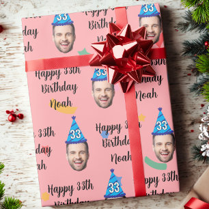 Papel de regalo Feliz Cumpleaños, Rojo Cumpleaños