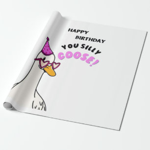 Papel De Regalo Feliz cumpleaños, Silly Goose