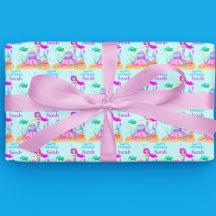 Feliz Cumpleaños Sirena Con Tortuga Marina Y Torta