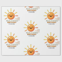Papel de regalo Feliz Cumpleaños Sol Sonriente Ado