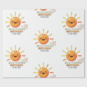 Papel de regalo Feliz Cumpleaños Sol Sonriente Ado