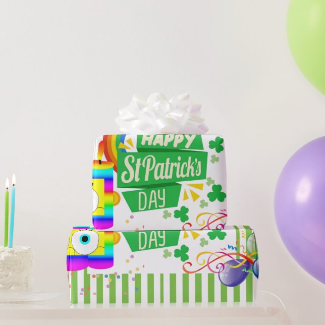 Papel De Regalo Feliz cumpleaños, St. Patrick's Day Wrapping Paper (Regalos de fiesta)