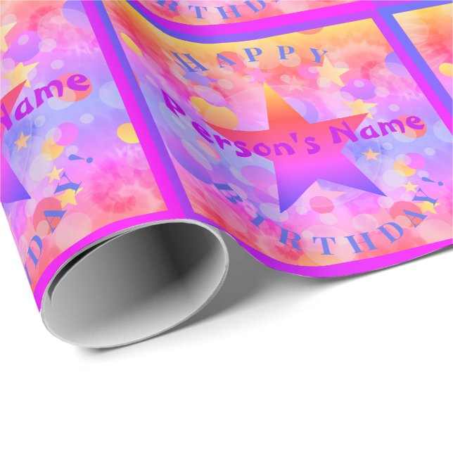 Papel De Regalo Feliz cumpleaños Wrapping Paper HAMbyWG (Esquina del rollo)
