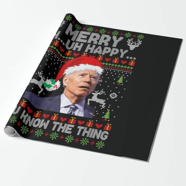 Papel De Regalo Feliz De Saber Lo Que Joe Biden (Desenrollado)