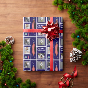Papel De Regalo Feliz decoración navideña 4 foto personalizado