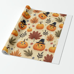 Papel De Regalo Feliz Día de Acción de Gracias