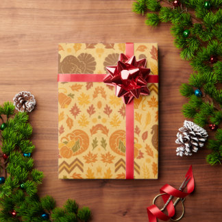 Papel De Regalo Feliz Día de Acción de Gracias
