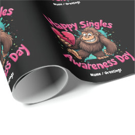 Papel De Regalo Feliz Día de Conciencia de los Solteros Celebra el