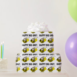 Papel De Regalo Feliz Día de la Abeja Día de los Bumbébulos de col