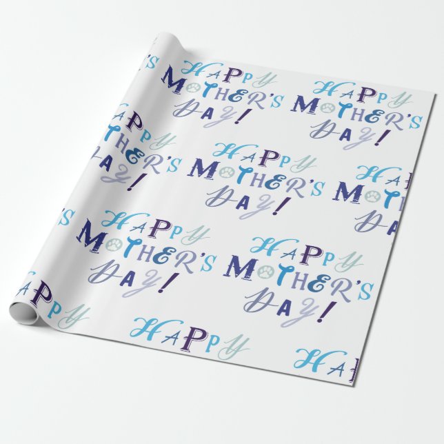 PAPEL DE REGALO ¡FELIZ DÍA DE LA MADRE! (Desenrollado)
