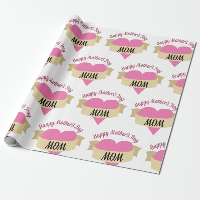 Papel De Regalo Feliz día de la madre (Desenrollado)