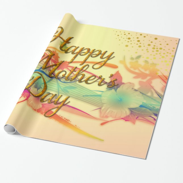 Papel De Regalo Feliz Día de la Madre 13 (Desenrollado)