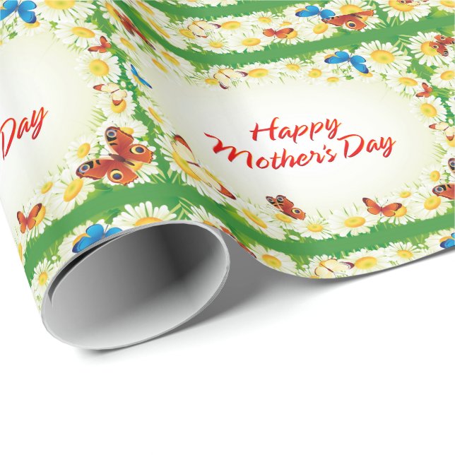 Papel De Regalo Feliz Día de la Madre 21 (Esquina del rollo)