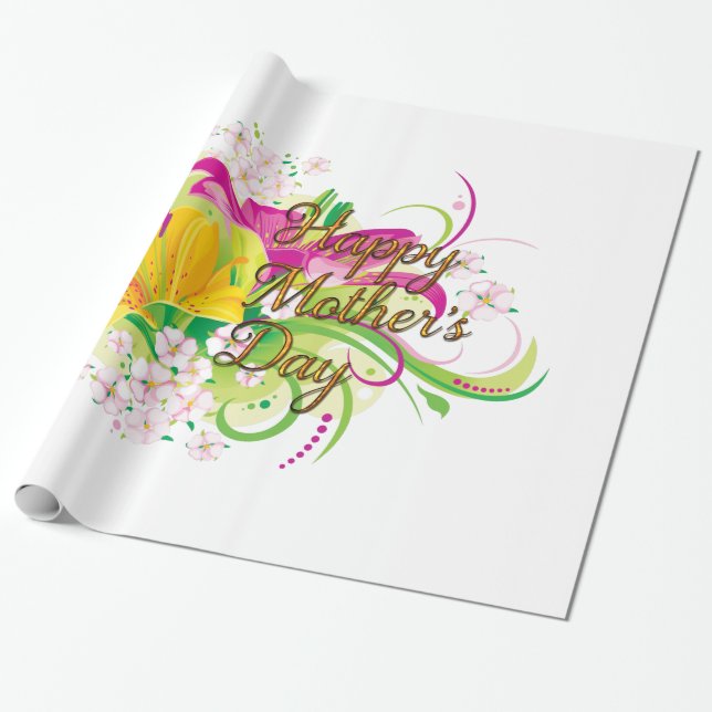Papel De Regalo Feliz Día de la Madre 35 (Desenrollado)