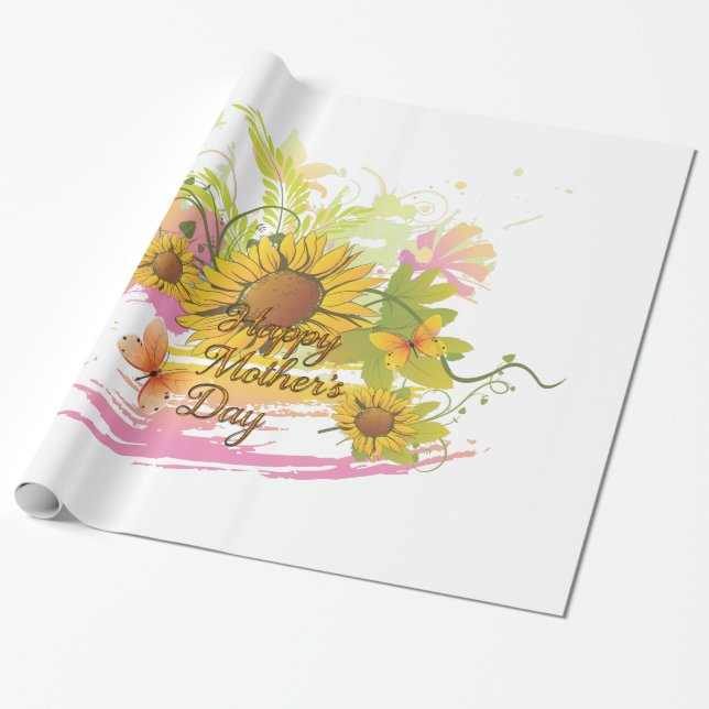 Papel De Regalo Feliz Día de la Madre 36 (Desenrollado)