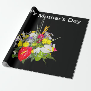 Papel De Regalo Feliz Día de la Madre Bouquet de flores