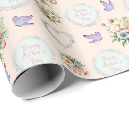 Papel De Regalo Feliz Día de la Madre Crema de vainilla