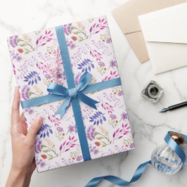 Papel De Regalo Feliz Día de la Madre lindo acuarela brillante flo