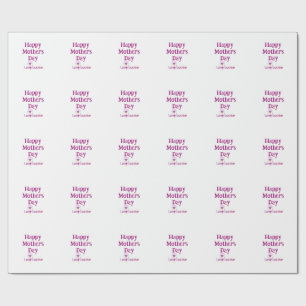 Papel De Regalo Feliz día de la madre mauve amor nombre signo feme