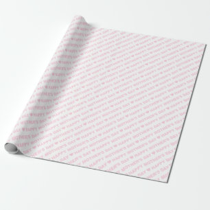 Papel De Regalo Feliz Día de la Madre Rosa en Blanco