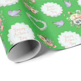 Papel De Regalo "Feliz Día de la Madre Verde Irlandés