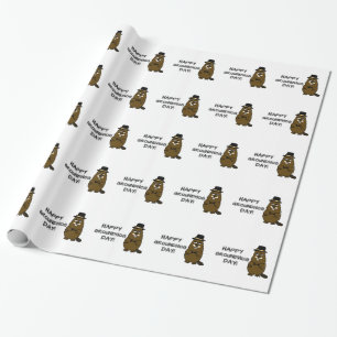 Papel De Regalo ¡Feliz Día de la Marmota!