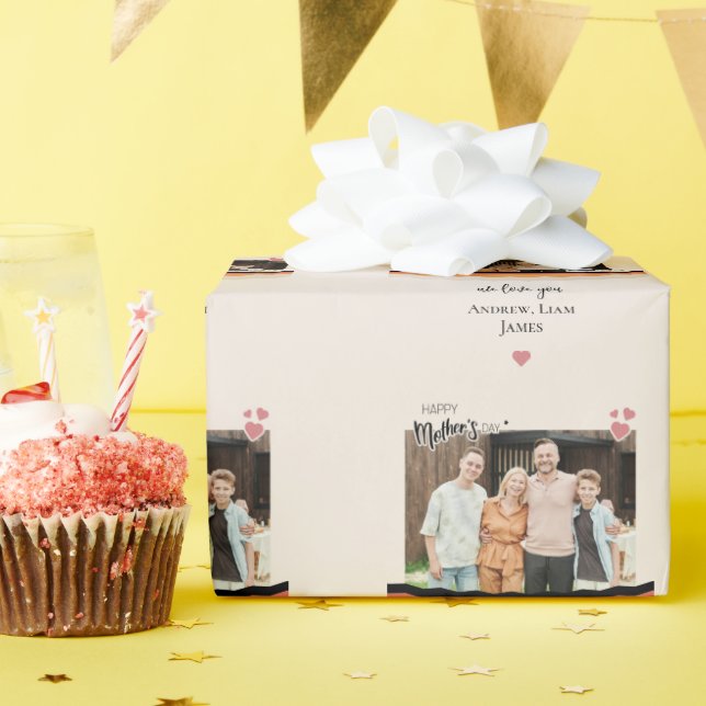 Papel De Regalo Feliz día de madre te amamos (Fiesta de cumpleaños )