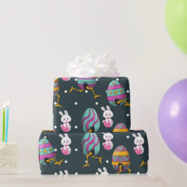 Papel De Regalo Feliz Día de Pascua - Gracioso Patrón de Deseos de