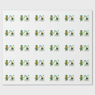 Papel De Regalo Feliz día de San Patricio Leprechaun Arcoíris