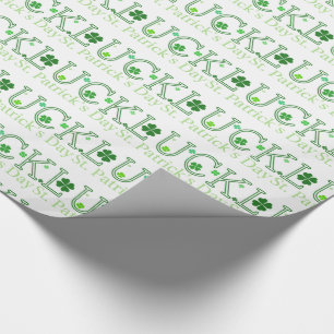 Papel De Regalo Feliz día de San Patricio Suerte