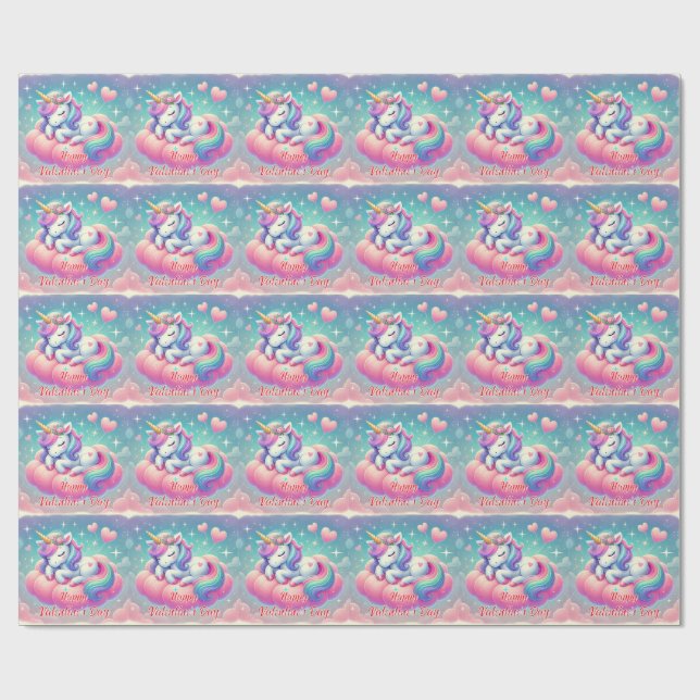 Papel De Regalo Feliz Día de San Valentín (Superficie plana)