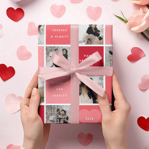 Papel De Regalo Feliz Día de San Valentín 8 Photo Grid