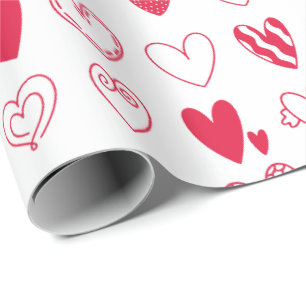 Papel De Regalo Feliz día de San Valentín corazones de amor