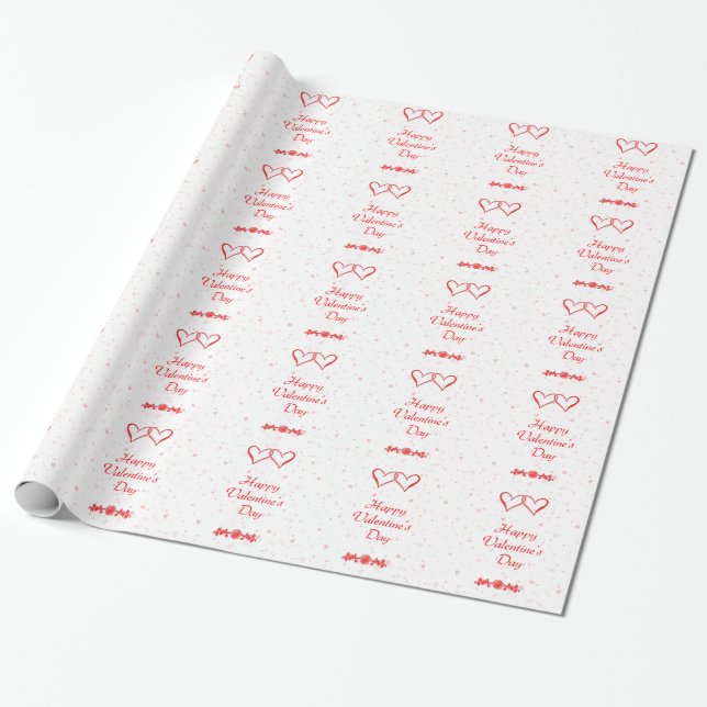 Papel De Regalo Feliz Día de San Valentín envuelto (Desenrollado)