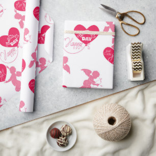 Papel De Regalo Feliz Día de San Valentín que eres mi ángel