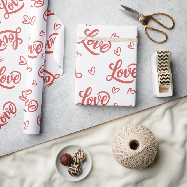 Papel De Regalo feliz día de san valentín te amo (Artesanía)