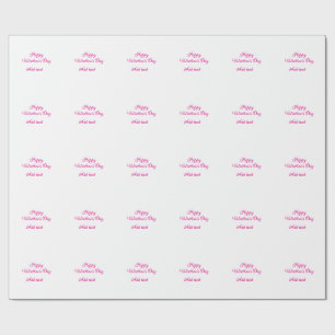 Papel De Regalo Feliz día de San Valentín texto nombre mensaje ros