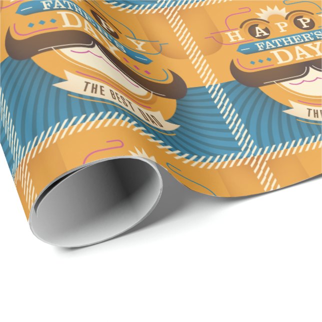 Papel De Regalo Feliz Día del Padre (Esquina del rollo)