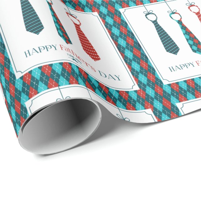 Papel De Regalo Feliz Día del Padre (Esquina del rollo)