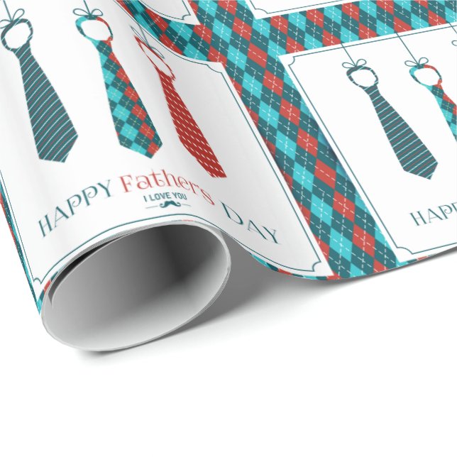 Papel De Regalo Feliz Día del Padre (Esquina del rollo)