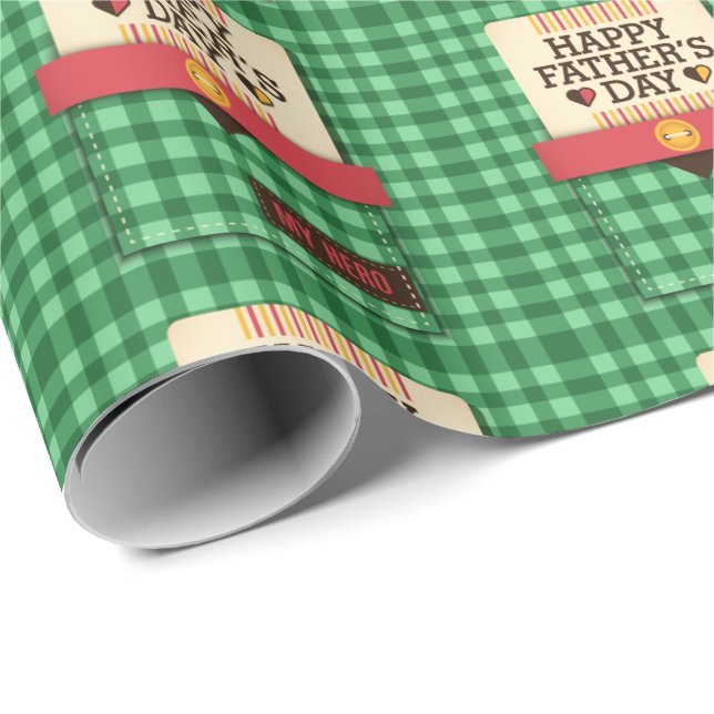 Papel De Regalo Feliz Día del Padre (Esquina del rollo)