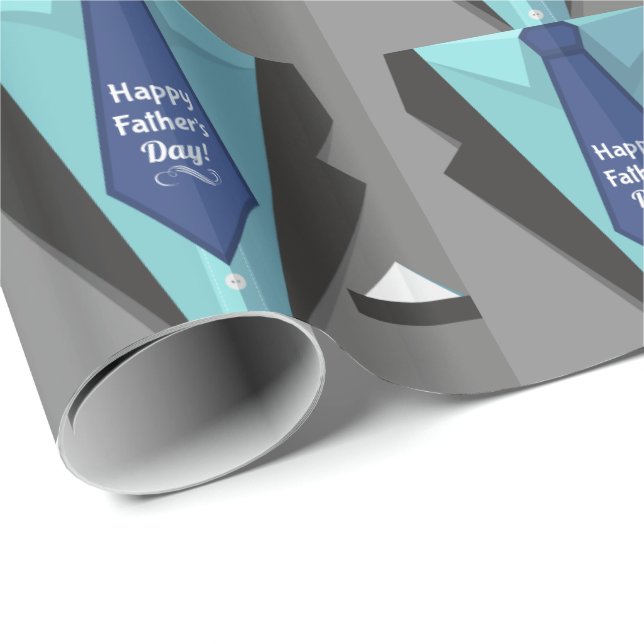 Papel De Regalo Feliz Día del Padre (Esquina del rollo)