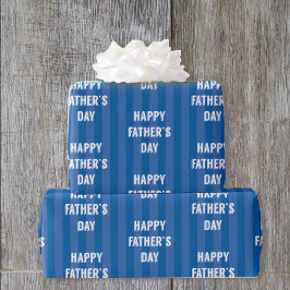 Papel De Regalo Feliz Día del Padre, banda azul
