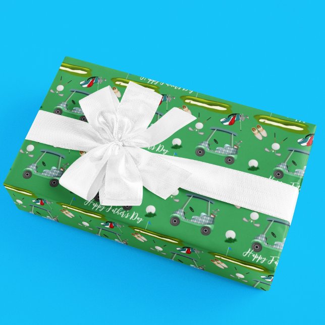 Papel De Regalo Feliz Día del Padre Día de Golf (Subido por el creador)