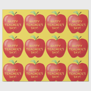 Papel De Regalo Feliz Día del Profesor Apple