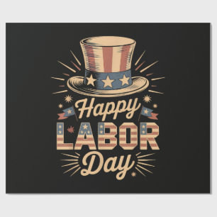 Papel De Regalo Feliz Día del Trabajo Celebración Patriótica