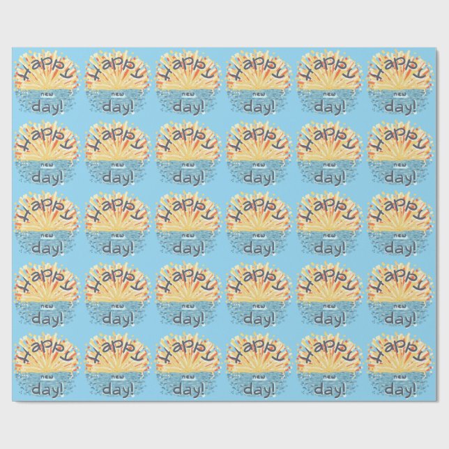 Papel De Regalo ¡Feliz Día Nuevo! (Superficie plana)