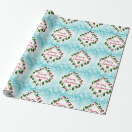Papel De Regalo Feliz Diamante de Navidad y regalo/artesanía Holly